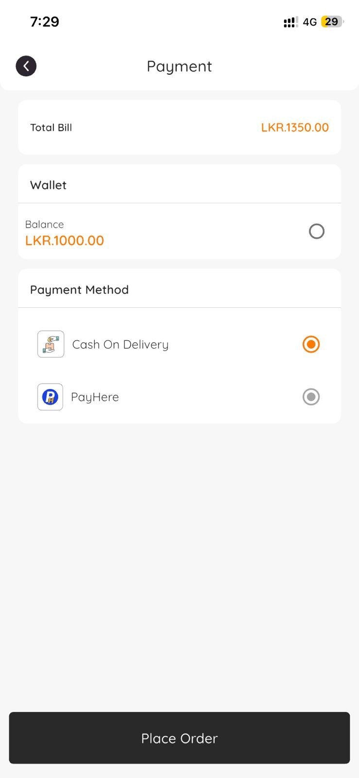 RayXpress payment screen